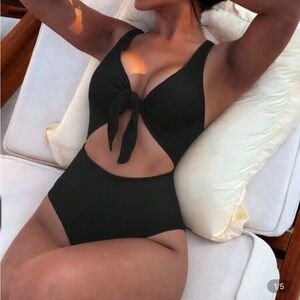 Black Cutout One-Piece Swimsuit